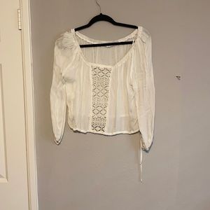 Off shoulder white crop top